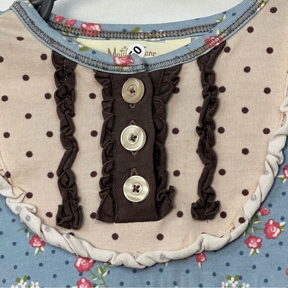 Matilda Jane blue and brown Dottie long sleeve print knit dress EUC - Picture 4 of 12